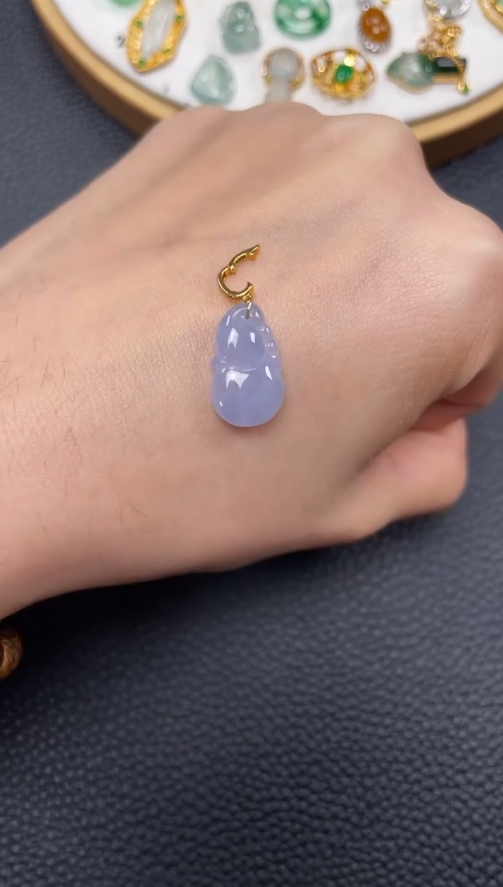 【闪购商品】翡翠吊坠(不含链)18K金镶嵌一个   JK537