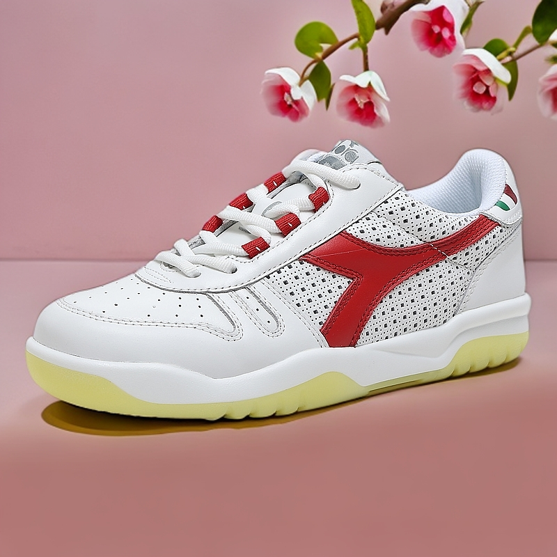 迪亚多纳夏季透气运动男鞋休闲板鞋休闲鞋百搭小白鞋真皮镂空