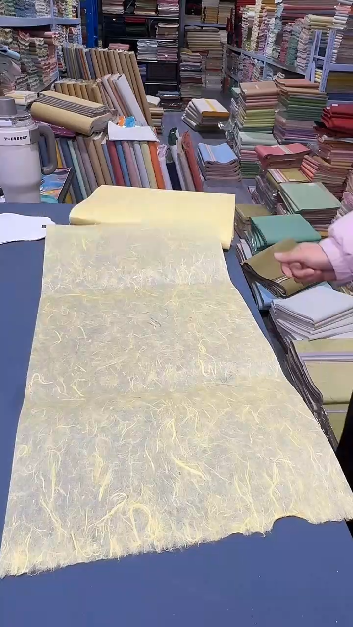 纯手工30*60cm50张黄色雁楮清水云龙