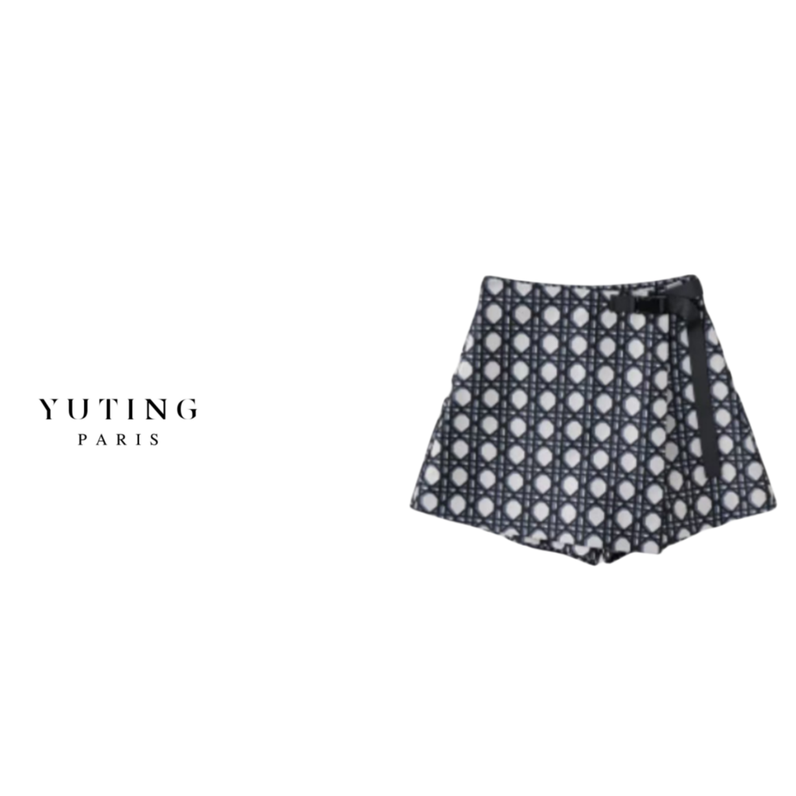 YT 25SS 经典花色菱格系列A字夏季短款裤裙