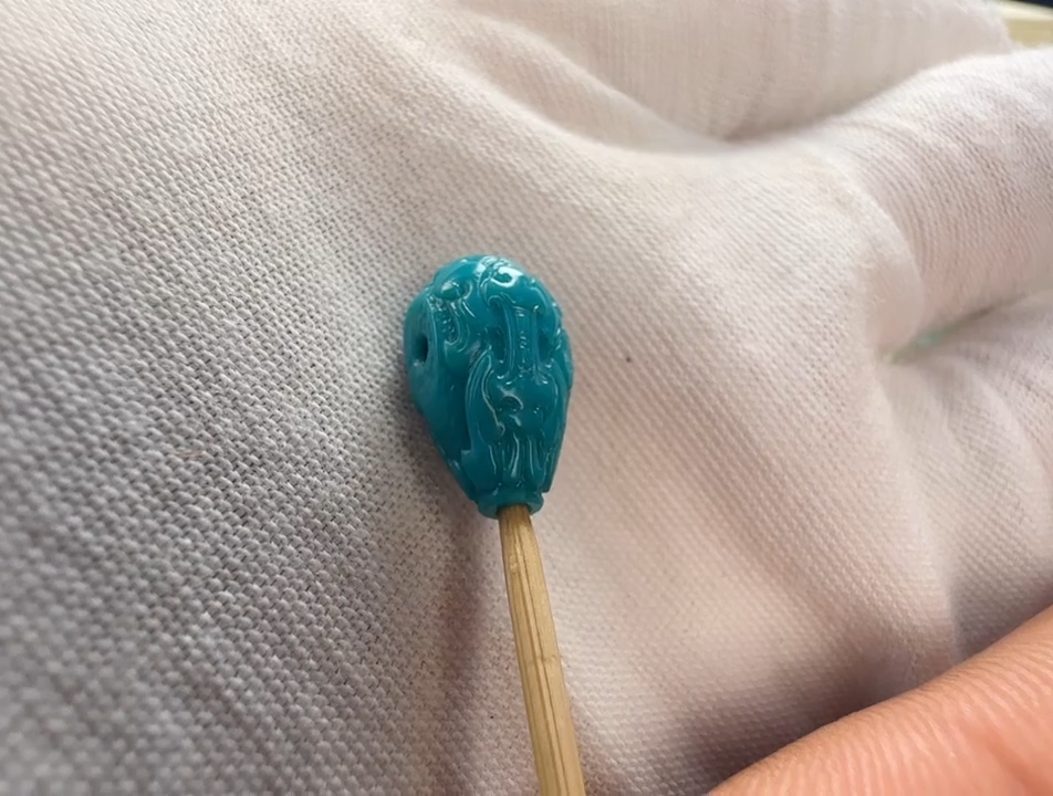 未镶嵌绿松石三通默*未镶嵌 绿松石 三通