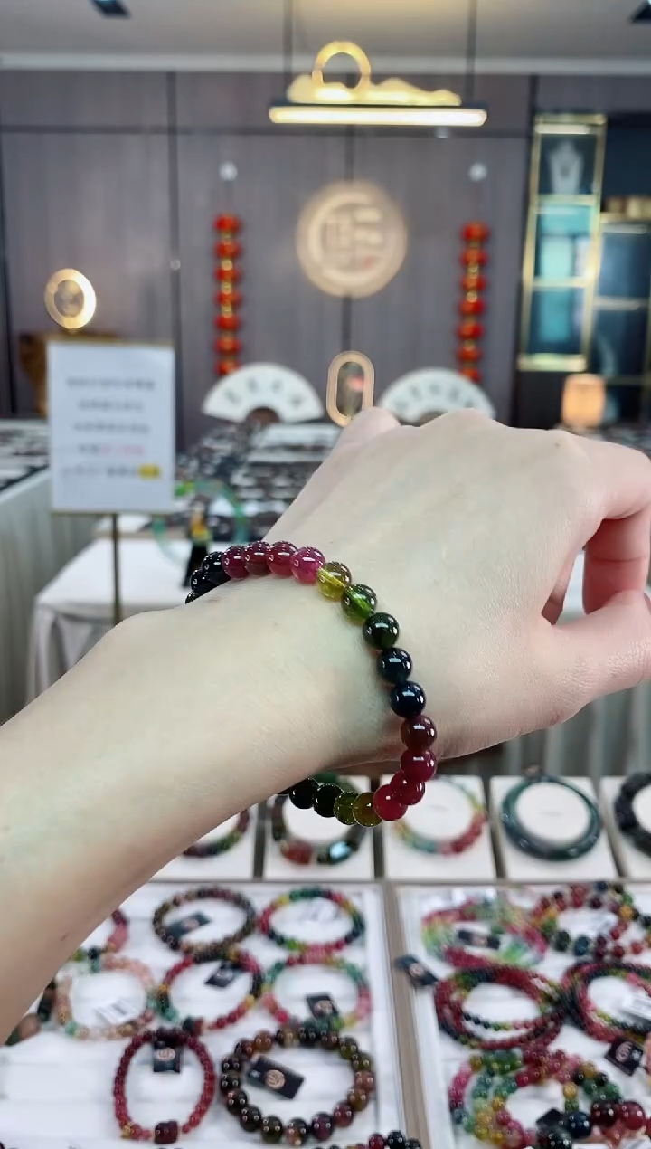 【闪购商品】碧玺单圈手串6mm+未镶嵌（多样性发一条）hon