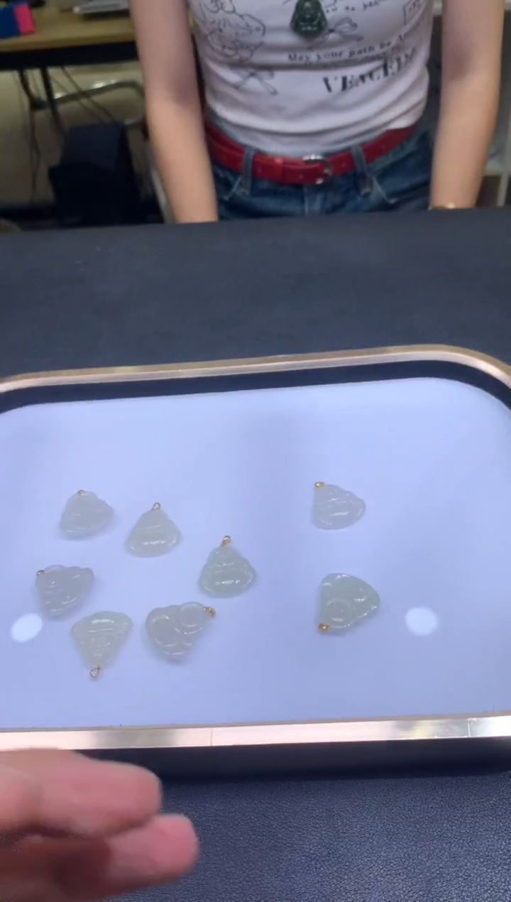 和田玉18K金镶嵌颈饰7002488/SH/多样性发/1件