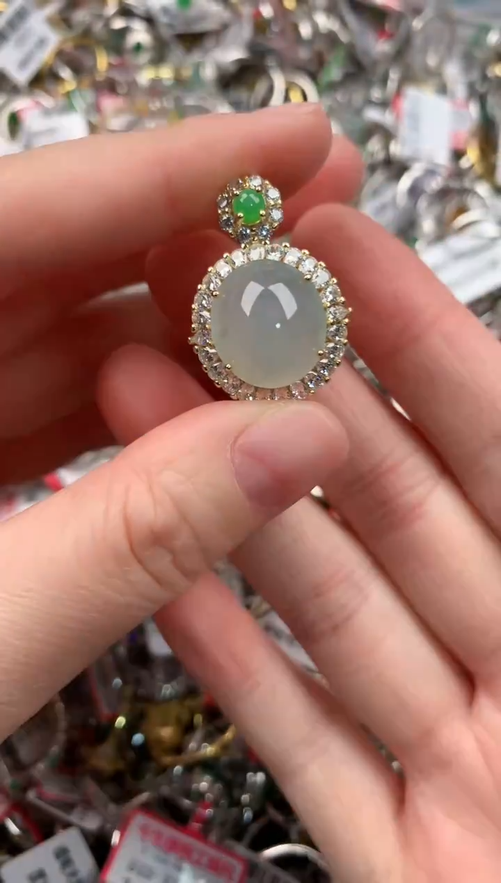 银S925镶嵌戒指翡翠777  6