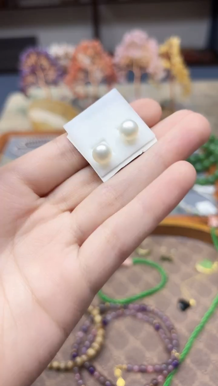 未镶嵌耳饰淡水珍珠珍珠耳钉ZD