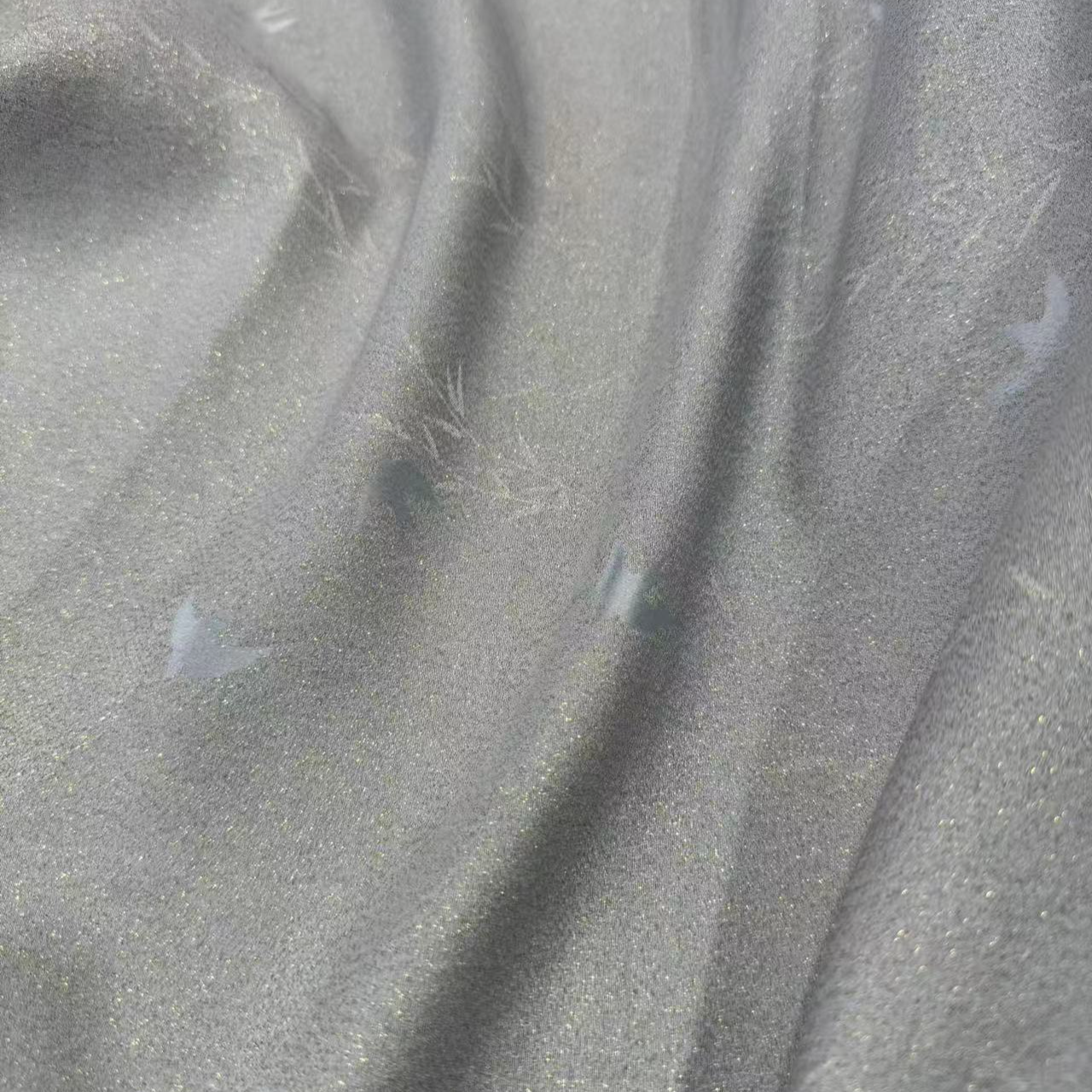 （喜物-灰蓝色-柳林春燕-140门幅）23/ 高品质桑蚕丝面料