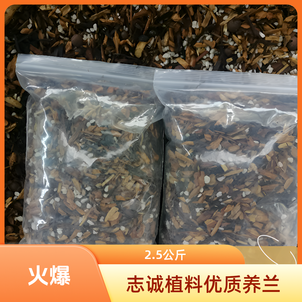 志诚兰苑专用兰花植料 一包2.5公斤