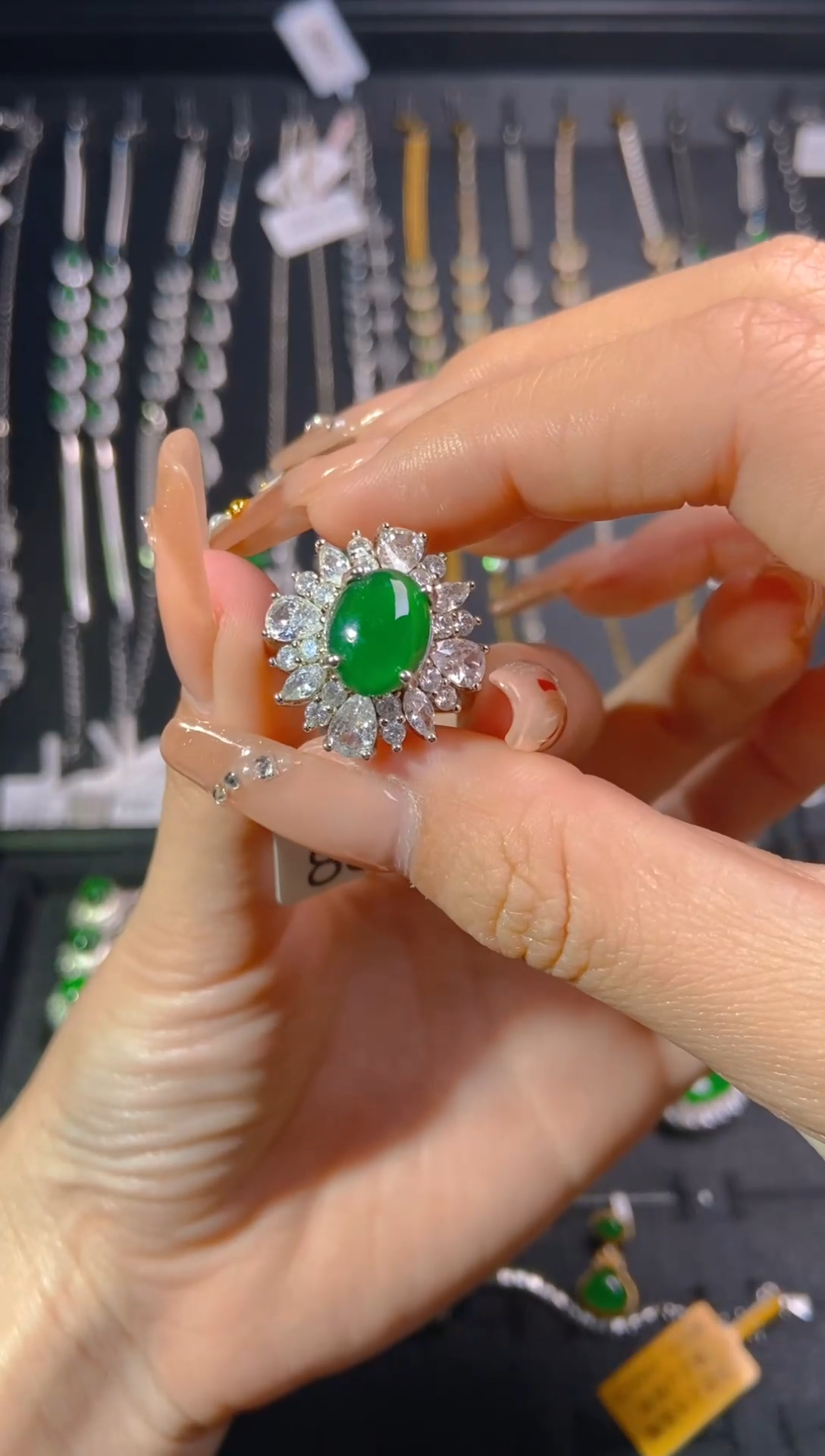 【闪购商品】翡翠戒指未镶嵌天然翡翠A货108