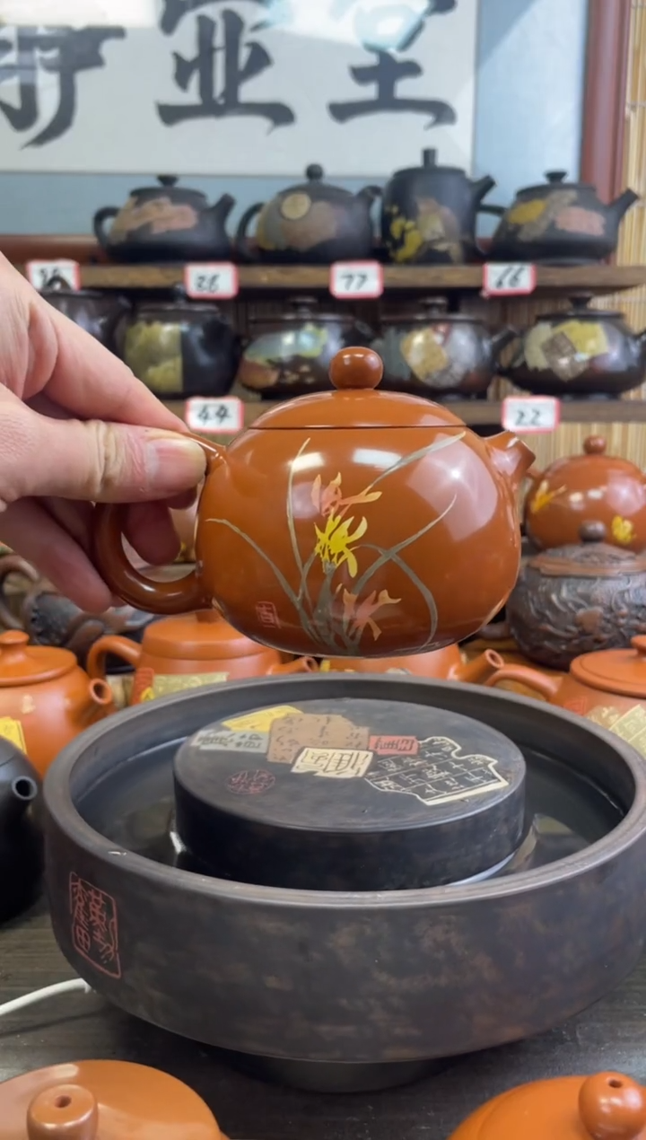 【闪购商品】壶建水紫陶高亮光彩填西施水线壶