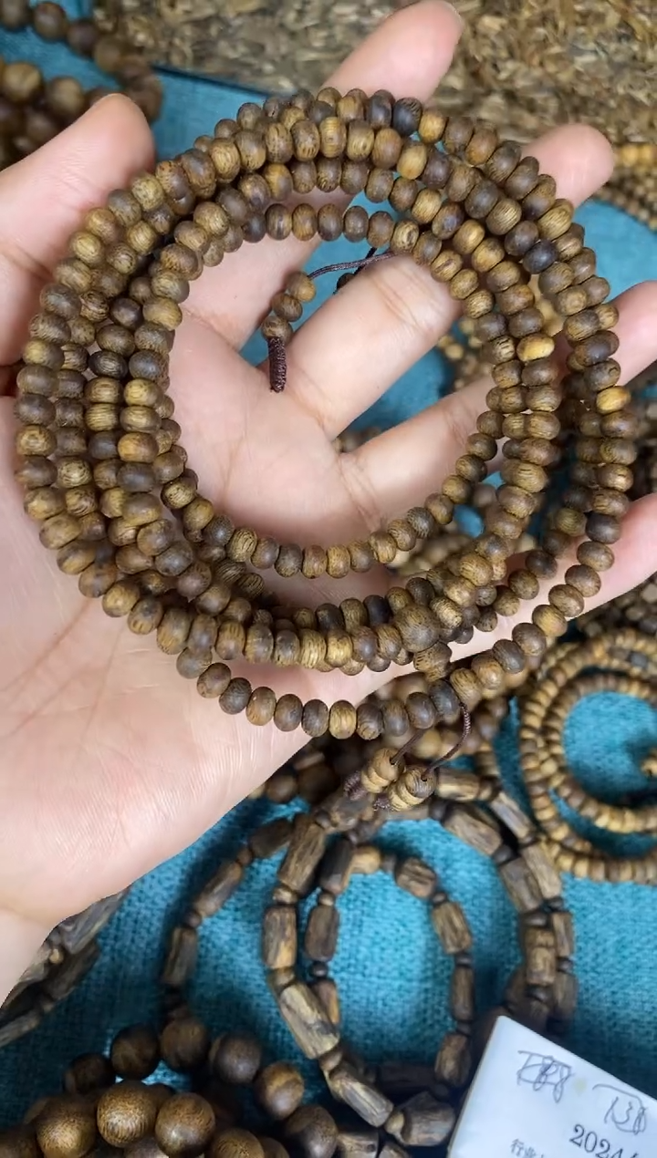 沉香手串千里香05苹果珠多圈手串多样性发一