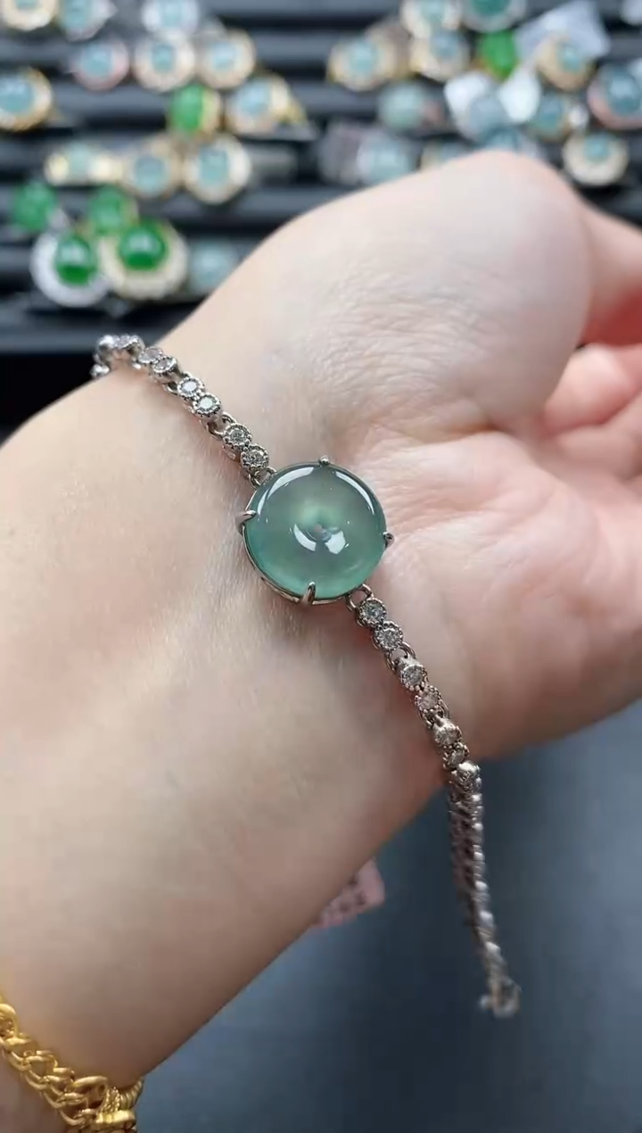 【闪购商品】翡翠戒指银S925镶嵌51511