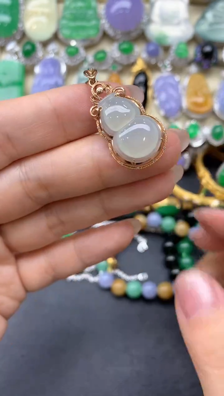 【闪购商品】翡翠颈饰18K金镶嵌110-中国好珍宝