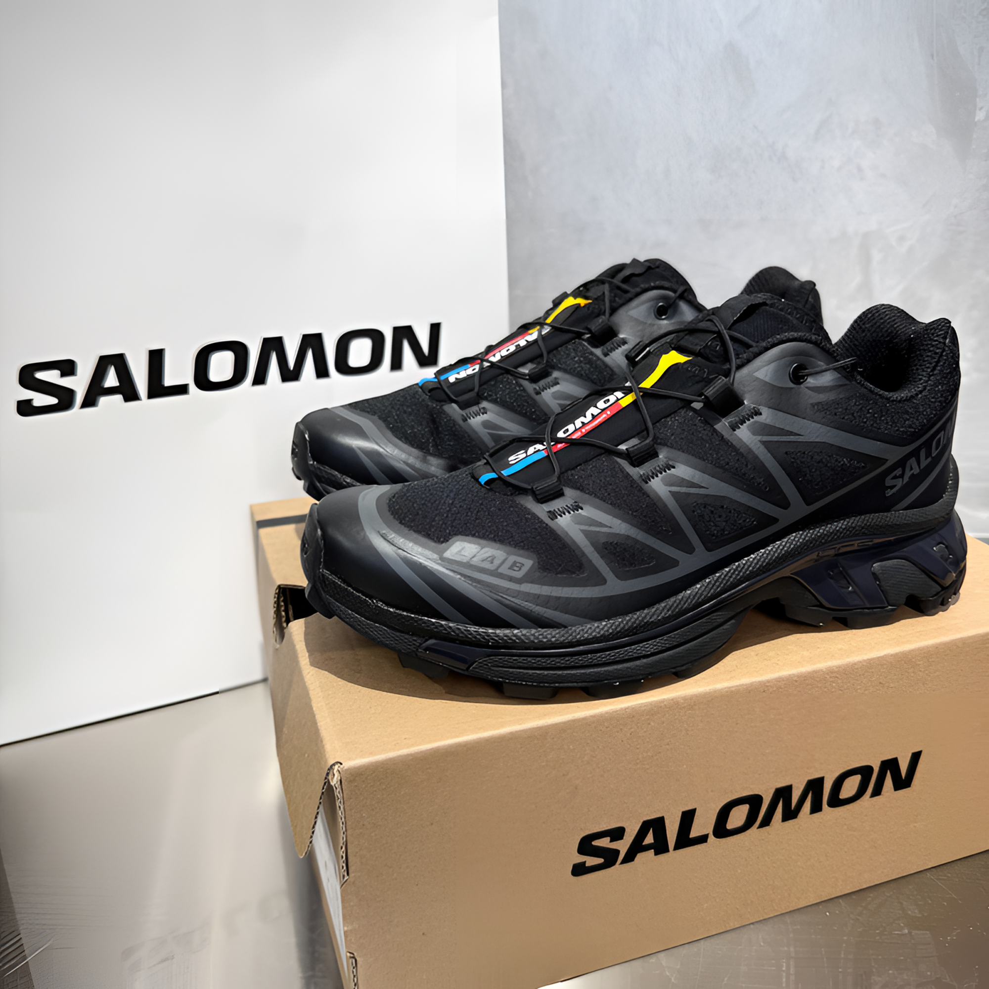 SALOMON萨洛蒙XT-6日食黑色低帮户外涉水运动功能鞋跑步鞋 410866