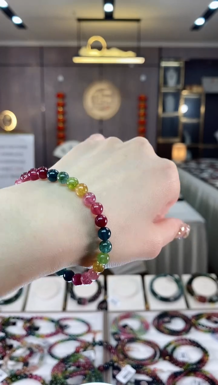 【闪购商品】碧玺单圈手串6mm+未镶嵌一物一证dan