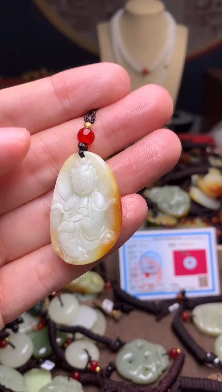 颈饰未镶嵌和田玉新疆料青海料清水和田玉吊坠