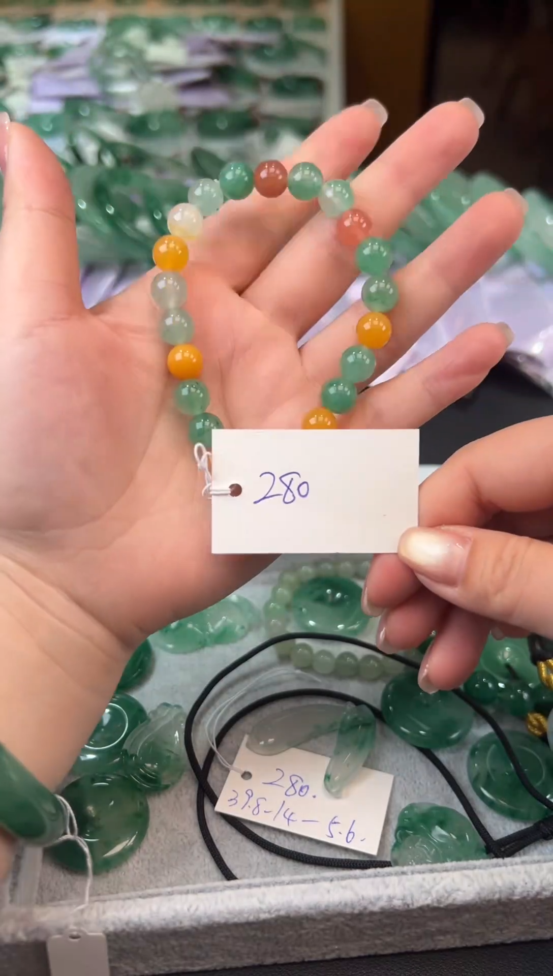 【闪购商品】石英质玉未镶嵌手串非洲翠天然玉石非洲翠多样性发一