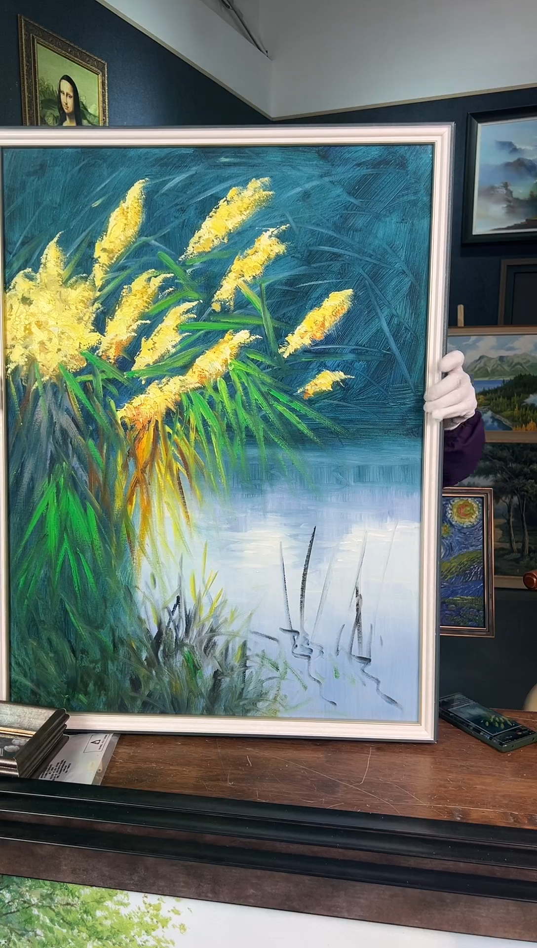 【闪购商品】油画24号 60*80 芦苇-手绘油画