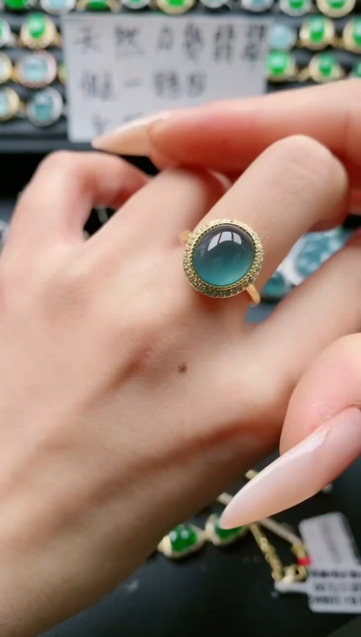 【闪购商品】翡翠戒指银S925镶嵌1111111