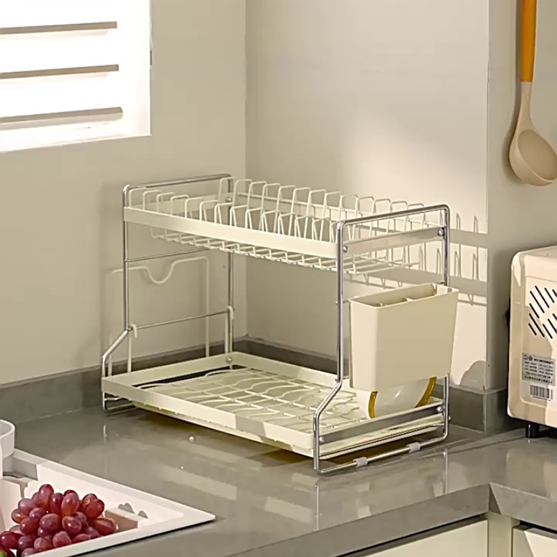 碗碟沥水架厨房多功能碗架台面碗柜置物架家用放碗盘筷子盒收纳架