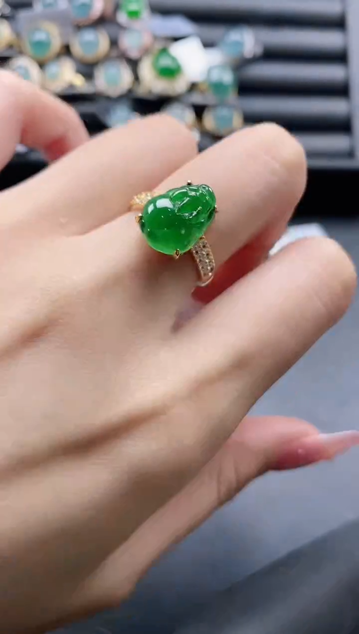 【闪购商品】翡翠戒指银S925镶嵌11111