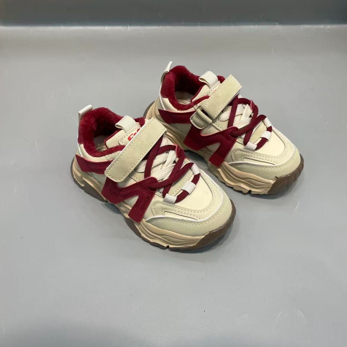 秋季新款二棉 3165儿童休闲舒适百搭时尚加绒运动老爹鞋