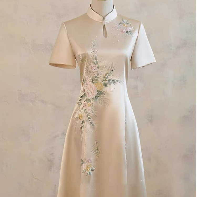 【下单请备注编码】万金直播间专属链接 旗袍礼服新中式高端短袖