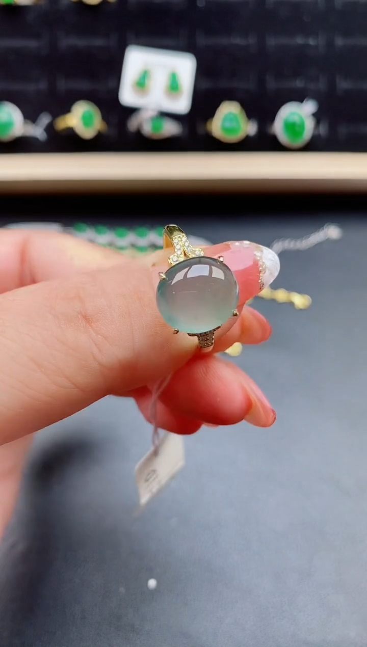 【闪购商品】翡翠戒指银S925镶嵌1211