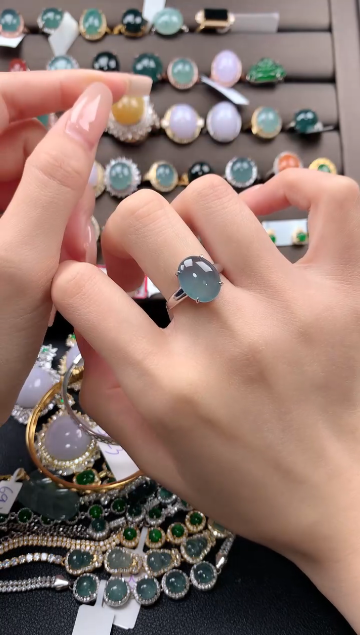 【闪购商品】翡翠戒指银S925镶嵌32432432