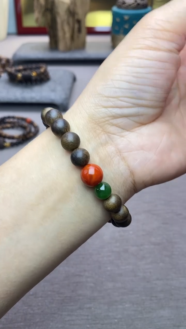 【闪购商品】手串沉香黄棋楠沉水08老料+配饰设计