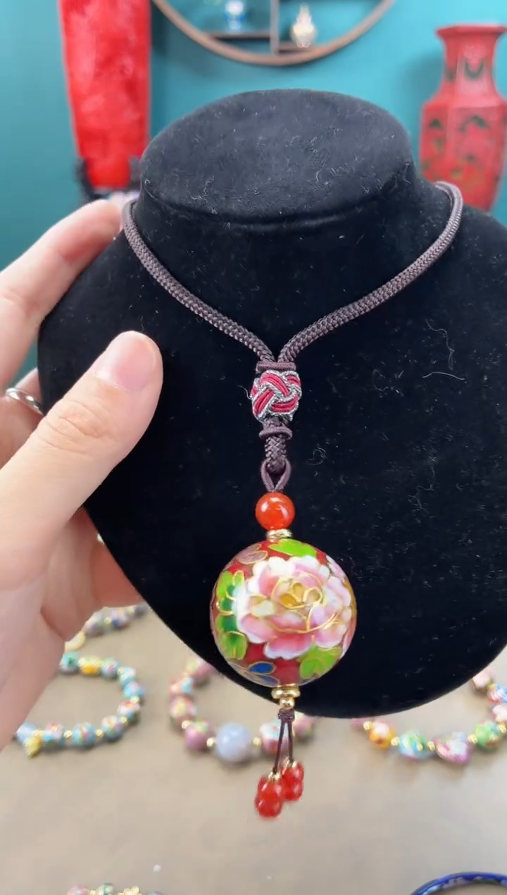 非遗 景泰蓝3.0大珠 红色