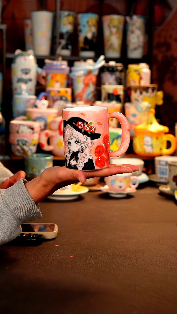 景德镇设计款手工手绘杯杯