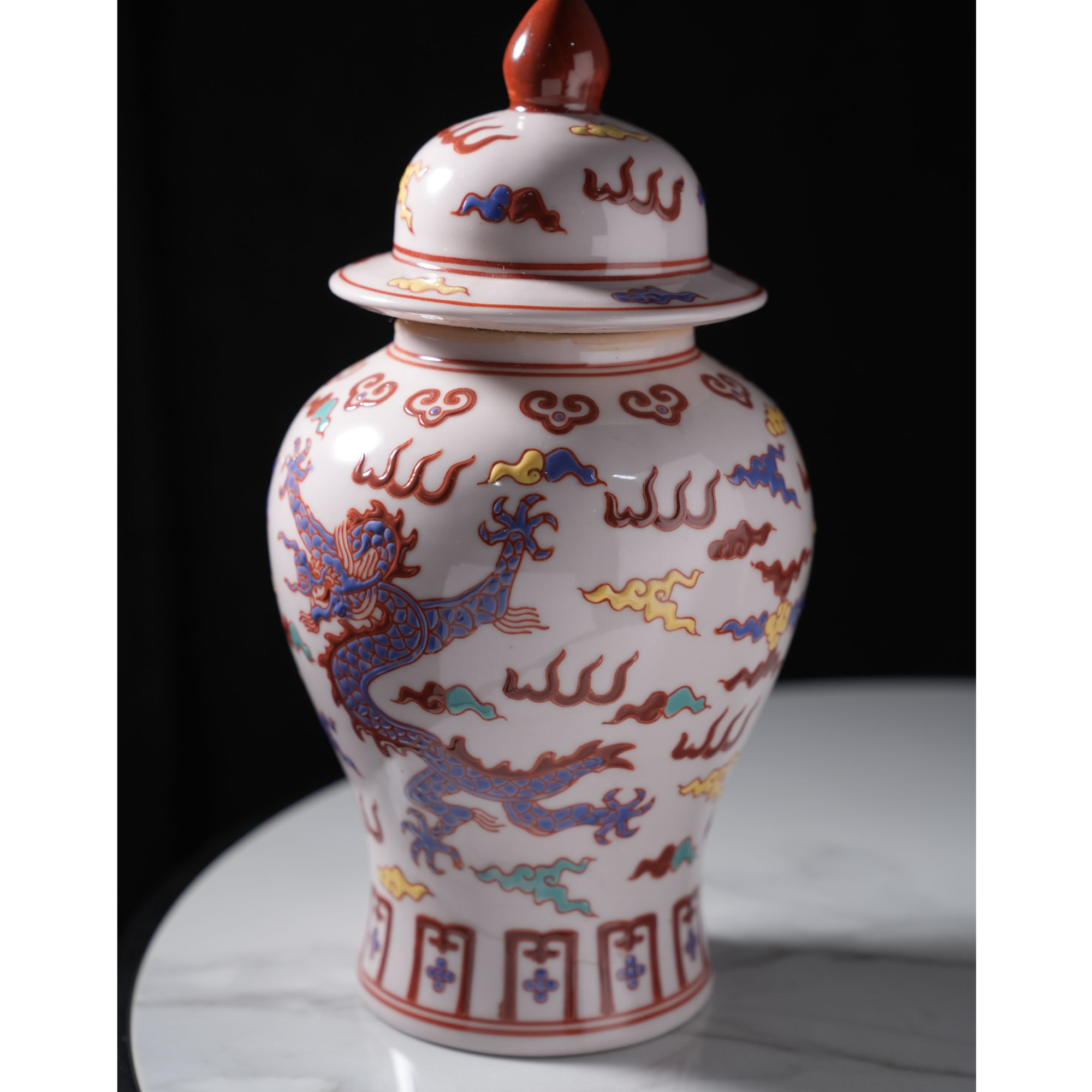 景德镇陶瓷稀土龙凤将军罐