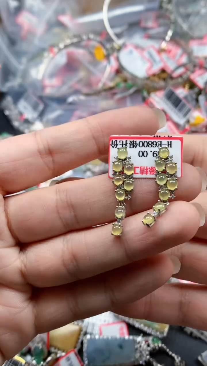 银S925镶嵌戒指翡翠天然A货缅甸翡翠