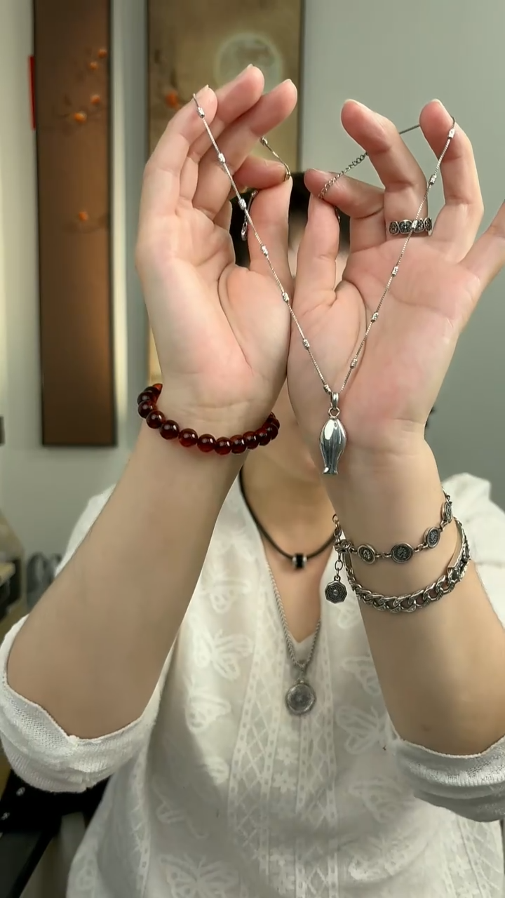 无吊坠925银纯银吊坠鱼哨49