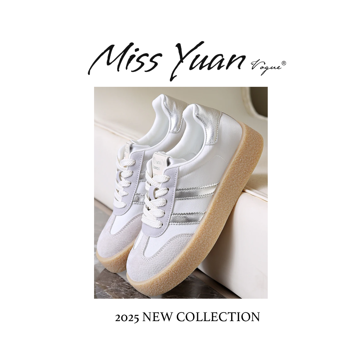 M.Y媛总 复古潮流拼色德训板鞋女2025春季新款时尚百搭休闲鞋