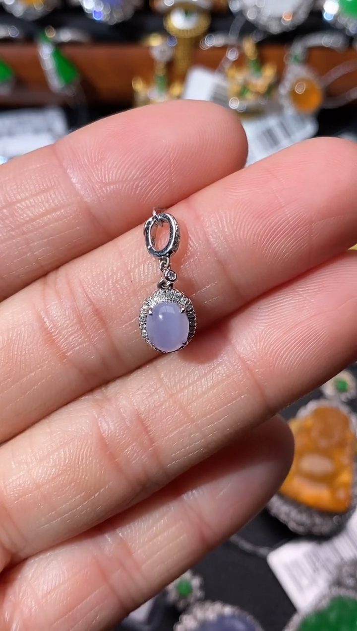 【闪购商品】翡翠吊坠(不含链)18K金镶嵌吊坠