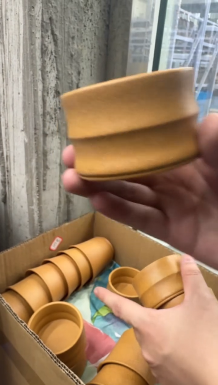 茶壶紫砂老档口黄金段双线竹节杯