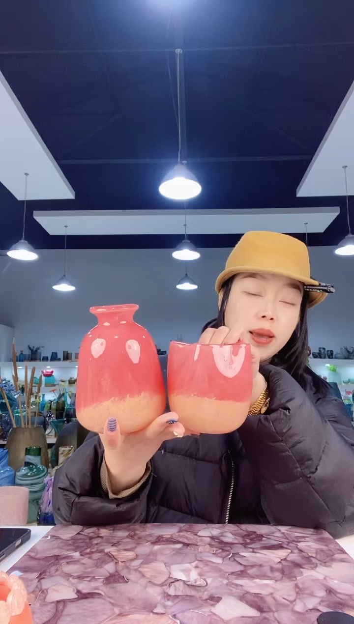 【闪购商品】琉璃慕忆家花瓶一对