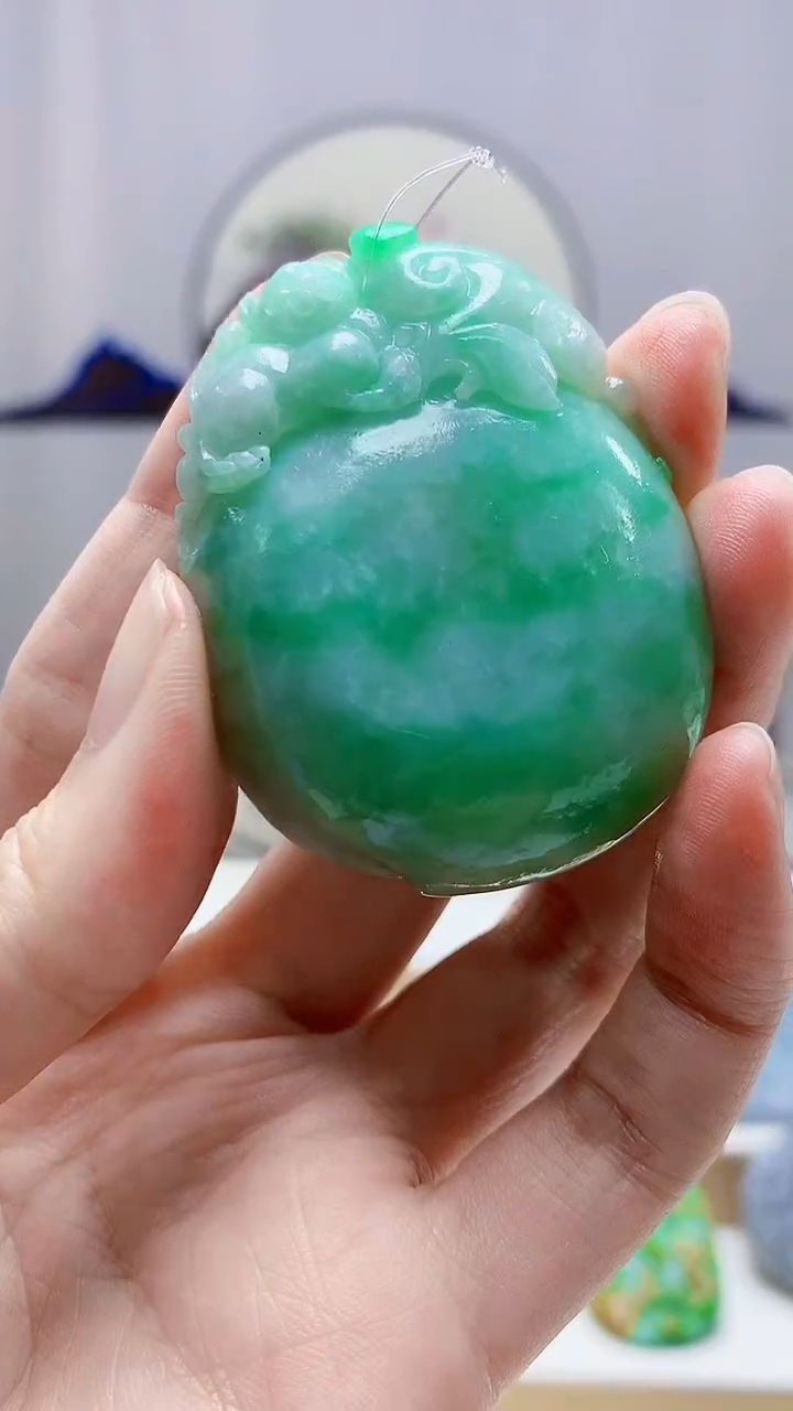 未镶嵌定制翡翠5145zm-毛货挂件寿桃129