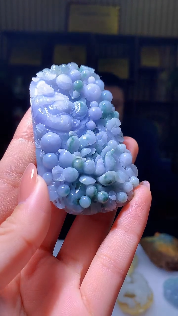 【闪购商品】定制翡翠未镶嵌1031hm-毛货挂件503973