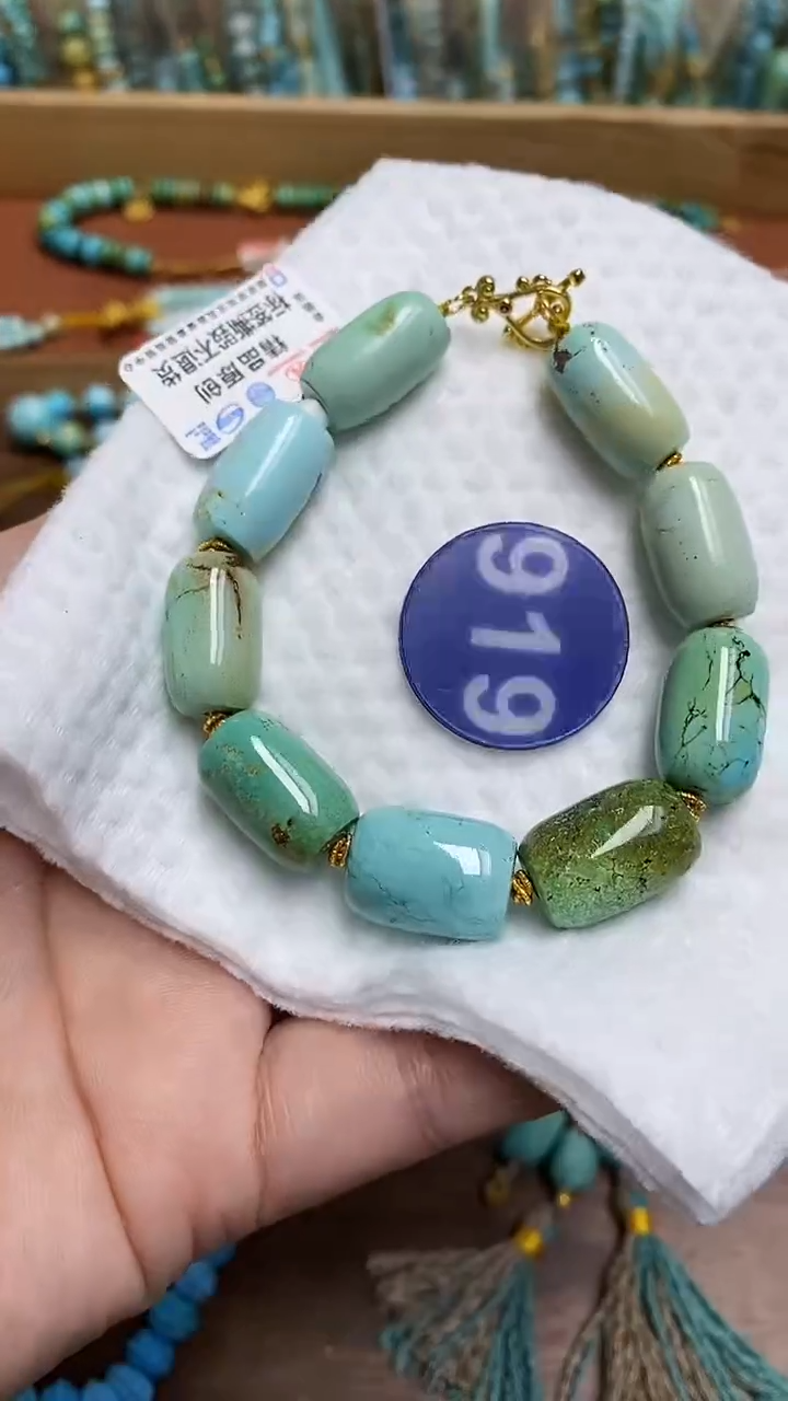 【闪购商品】绿松石手链银S925镶嵌919