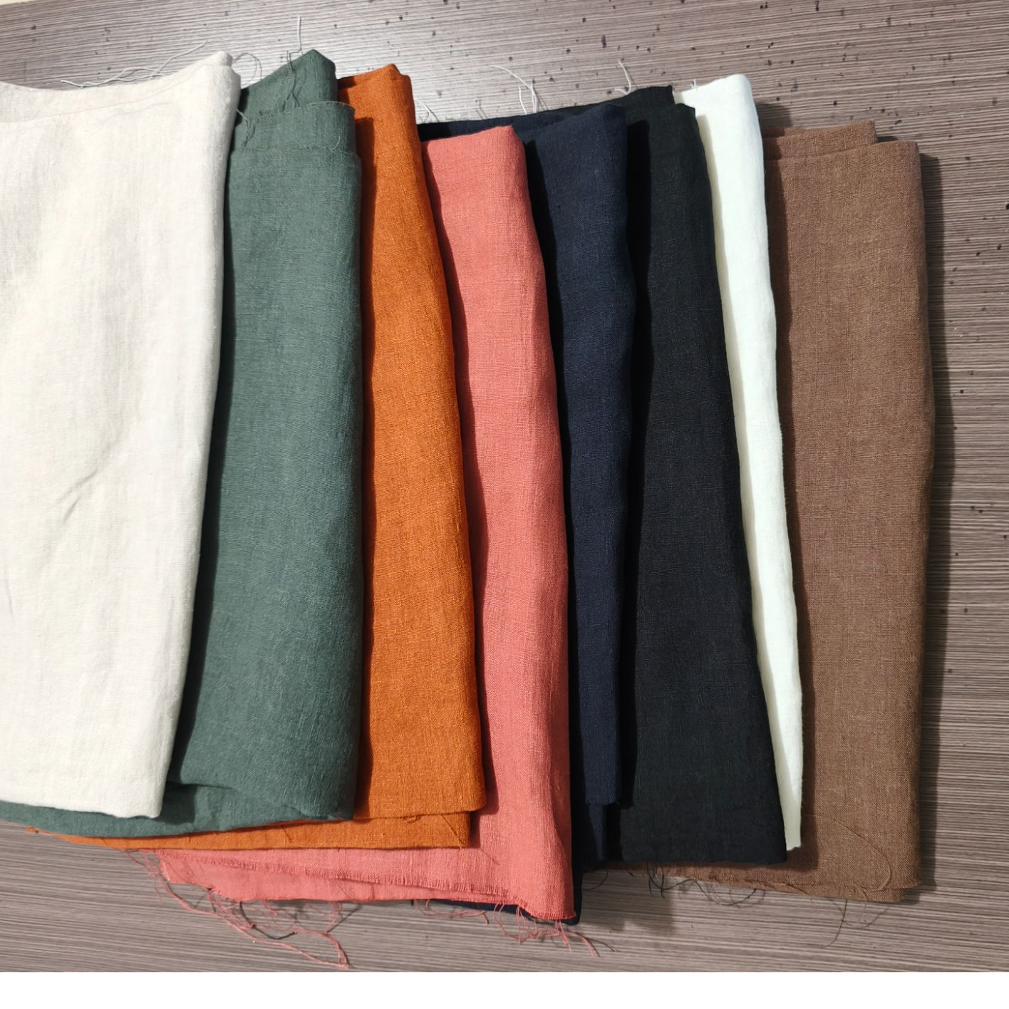 9支纯色汉麻面料布料清仓处理麻布