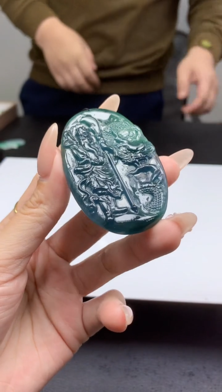 【闪购商品】定制翡翠未镶嵌005ee-毛货挂件46