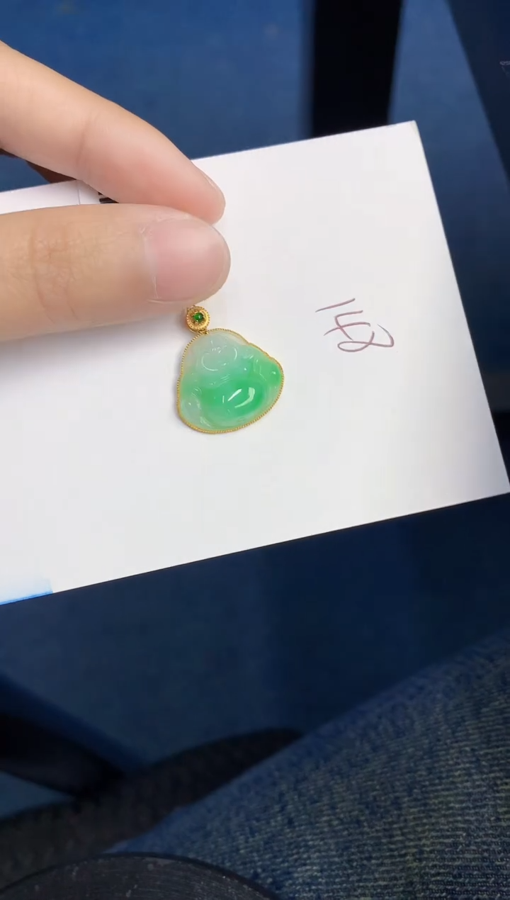 【闪购商品】翡翠颈饰18K金镶嵌000000000