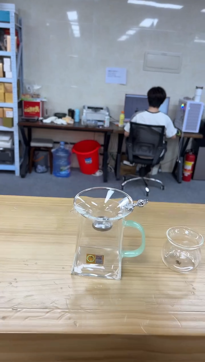 禾器瀚然茶海浅玉色+禾器银鱼茶漏
