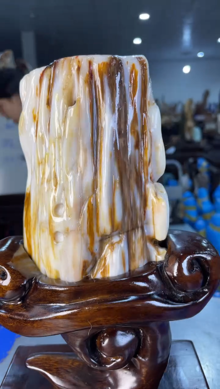 未镶嵌摆件硅化玉39