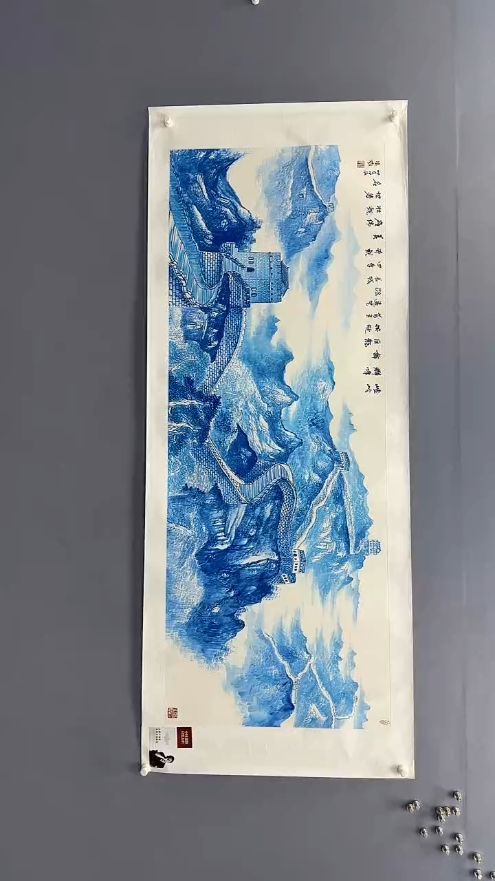 国画玉*哥张敬绘画12pc长城