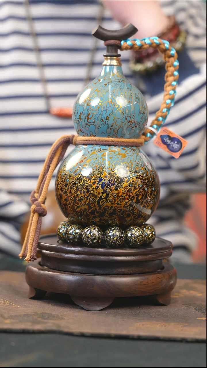 【闪购商品】YJ205漆艺酒葫芦不包手串及旋转底座