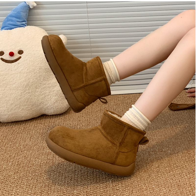 【MIYA】图案轻职风雪地靴冬季潮流风极简风棉鞋学院风2591 