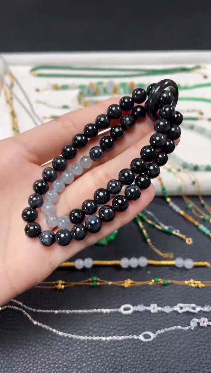 【闪购商品】翡翠套链未镶嵌一个  JK103